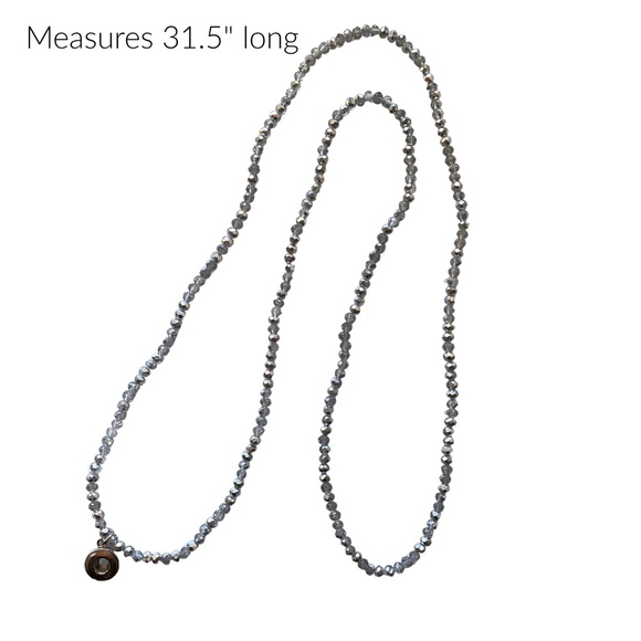 Beaded Stretch Wrap Bracelet w/Snap Holder for One Mini Petite Snap 31.50" Long - Picture 3 of 5